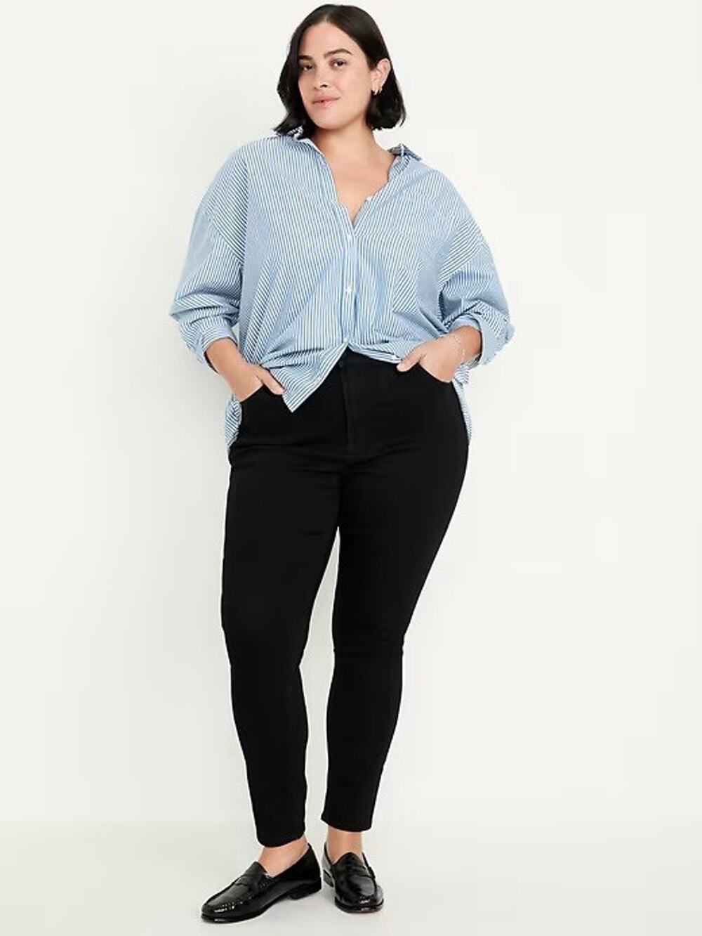Old Navy Jeans NEW Womens Size 16 High-Waisted Wow Black Wash Super Skinny Ankle